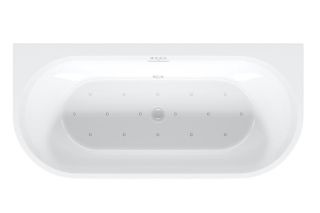 Акриловая ванна Riho Desire Back2Wall Velvet Sparkle System Fall B089013105 180x84см с аэромассажем заполнение через перелив белый матовый